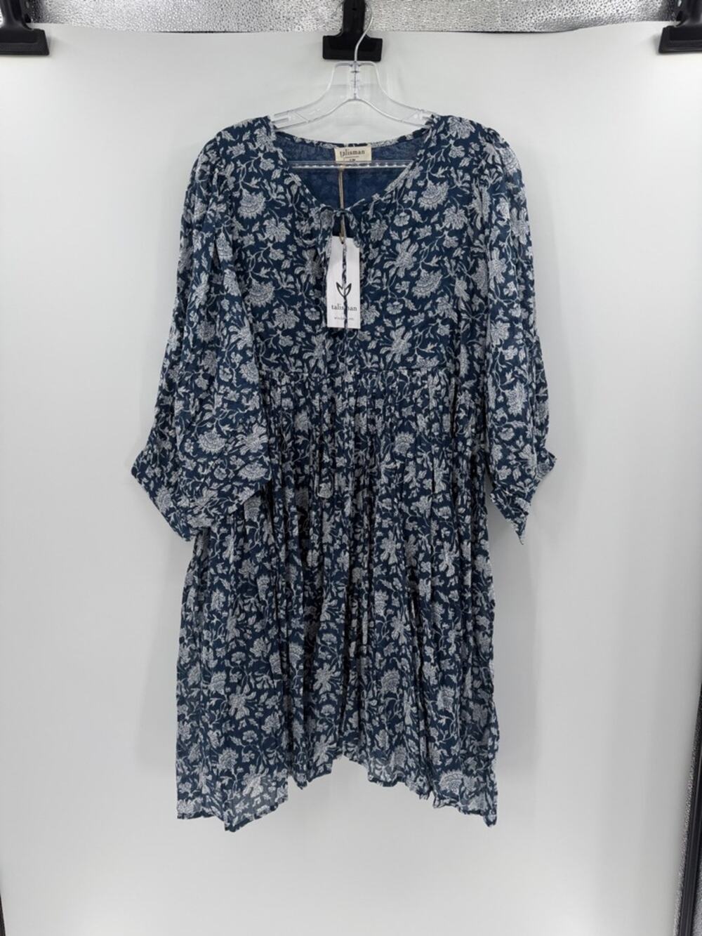 Talisman Brand Blue Floral Mini Dress